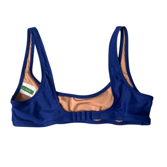 J.Crew Blue Scoopneck Bikini Swim Top L NWT Heritage Collection - Picture 2 of 3